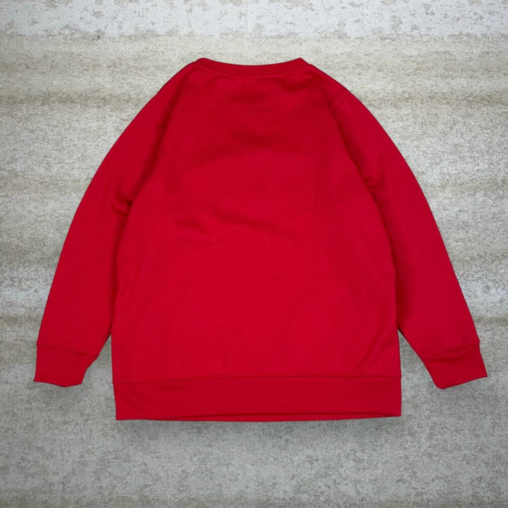 Vintage Y2K Christmas Sweatshirt Womens L Stockings Red Cotton Grandma Style - Picture 2 of 3